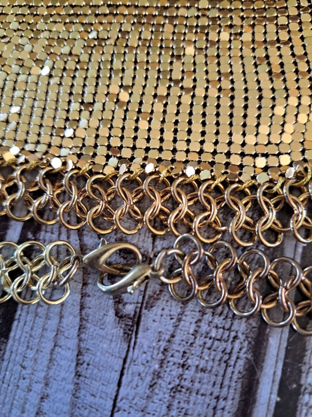Hazel & Olive Gold Metal Mesh Halter Top Chain Party Gypsy Coachella S - Picture 4 of 9